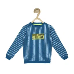 Allen Solly Junior Blue Striped Full Sleeves Sweatshirt image 1