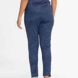 Globus Navy Printed High Rise Trousers image 2