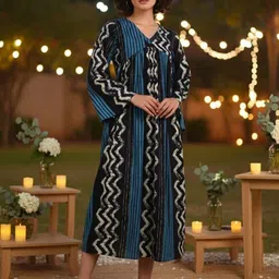 CORSICA Print Kaftan Midi Dress-image-91