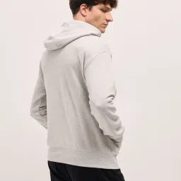 The Bear House Grey Relaxed Fit Typography Hoodie image 2