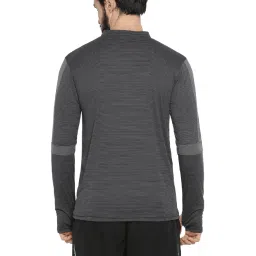 Campus Sutra Grey Mandarin Collar Polyester T-Shirt image 2