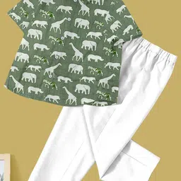 OMPAX Boys Printed Shirt with Trousers image 2