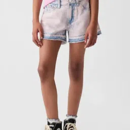 GAP Girls Pink Cotton Solid Shorts-image-85