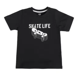 Miniklub Boys Black Printed Regular Fit Top with Pants image 3