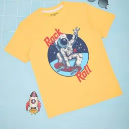 Pantaloons Junior Boys Goldfinch Cotton Printed T-Shirts-image-96