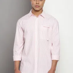Tommy Hilfiger Pink Cotton Relaxed Fit Striped Shirt-picture-35