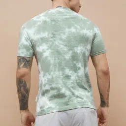 Smileyworld Sage Green Cotton Regular Fit Printed T-Shirt image 2