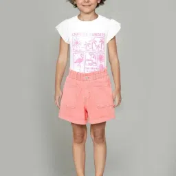 GAP Girls Pink Cotton Solid Shorts-picture-15