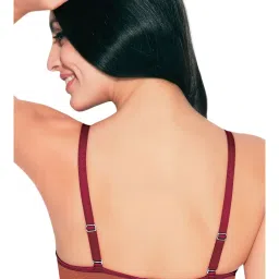 Enamor Red Non Wired Padded T Shirt Bra image 2