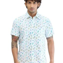 Colorplus Green Tailored Fit Printed Shirt-picture-38