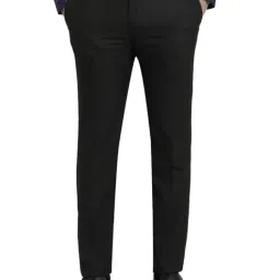 Raymond Dark Brown Solid Regular Fit Trousers-picture-20