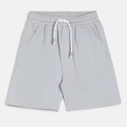 MINIKLUB Kids Grey Solid Shorts-image-11
