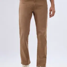 Spykar Mud Brown Cotton Regular Fit Jeans-picture-27