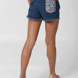 Forever 21 Blue Regular Fit Shorts image 2