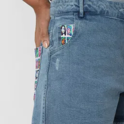 Forever 21 Light Blue Regular Fit Shorts image 5