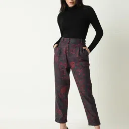RAREISM Pink Cotton Solid Trousers image 4