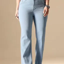 Miss Chase A+ Blue Denim Solid High Rise Jeans-picture-41