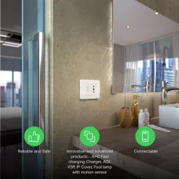 schneider electric Schneider Shaver Socket Horizontal Miluz ZeTa White 3 Module, MZSHVRSO3M_WH image 2