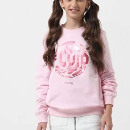 VERO MODA GIRL Pink Printed Full Sleeves Sweatshirt-picture-40