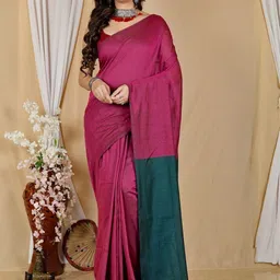 Brynbrit Colourblocked Pure Cotton Handloom Khadi Saree-picture-41