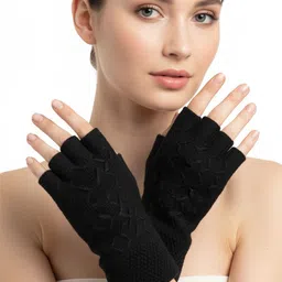 Moda Rapido Women Patterned Fingerless Gloves-picture-19