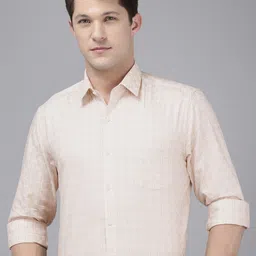 Arrow Pure Cotton Manhattan Slim Fit Self-Checked Formal Shirt-image-71