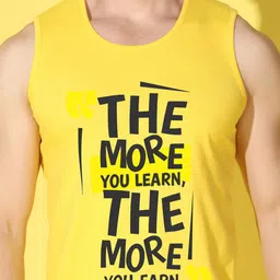 WOOSTRO Pack Of 2 Printed Combed Cotton Gym Vests -VWS26(98 ORANGE)(MORE YELLOW) image 3