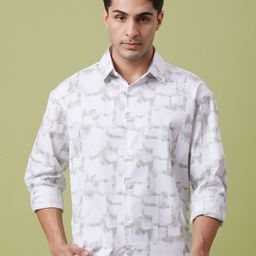 Mast & Harbour Men Relaxed Regular Fit Abstract Printed Spread Collar Casual Shirt-picture-11