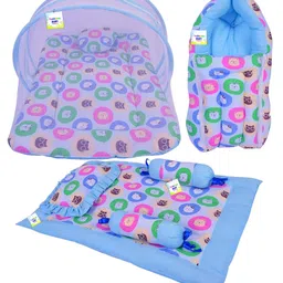 Babytoons Baby Bedding for New Born Sleeping Essential Combo (0-6 Months) Blue image 1