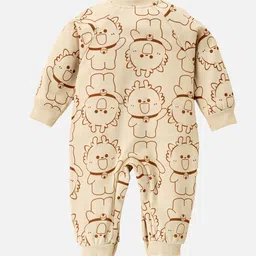 Little Surprise Box LLP Infants 3D Brown Eared Reindeer Theme Full Sleeves Jumpsuit Romper image 3