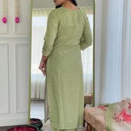 FIDHARA Women Ethnic Motifs Embroidered Beads and Stones Kurta with Patiala & Dupatta image 5