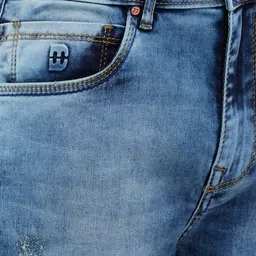 Being Human Men Classic Highly Distressed Heavy Fade Stretchable Jeans image 5