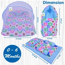 Babytoons Baby Bedding for New Born Sleeping Essential Combo (0-6 Months) Blue image 3