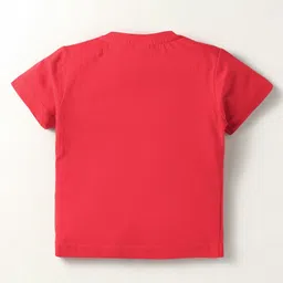 ToffyHouse Cotton Dungaree with Half Sleeves T-Shirt with Teddy Applique - Navy Blue image 3