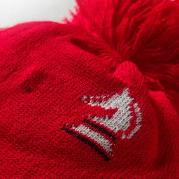 Model Knitted Chess Designed Winter Cap Red - Diameter 7 cm image 3