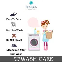 SHOMES Off White & Cream-Coloured Floral 220 TC King Bedsheet with 2 Pillow Covers image 4