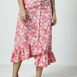 OOMPH! FACTOR Printed Flared Midi Skirt-picture-20
