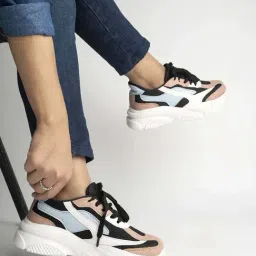 Shoetopia Kids Pink & Black Walking Shoes-image-13