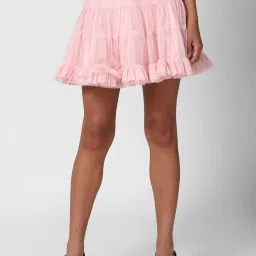 Forever 21 Pink Mid Rise Skirt image 1