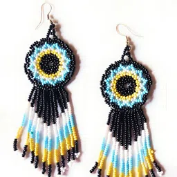 Evince MODE Artificial Beads Beaded Contemporary Drop Earrings image 3