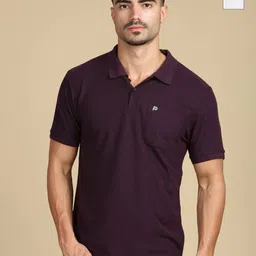 LUX PARKER Men Pack of 2 Anti Odour Solid Polo Collar Cotton T-shirts-picture-24