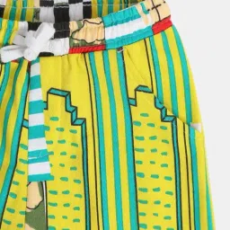 MINIKLUB Kids Green & Cream Printed Shorts image 5