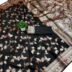 RATNAVALI Ethnic Motifs Zari Art Silk Heavy Work Paithani Saree image 1