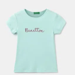 United Colors of Benetton Kids Blue Cotton Printed T-Shirt-picture-37