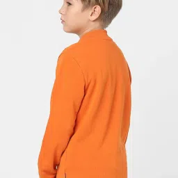 Jack & Jones Junior Burnt Orange Cotton Printed Full Sleeves Jacket image 2