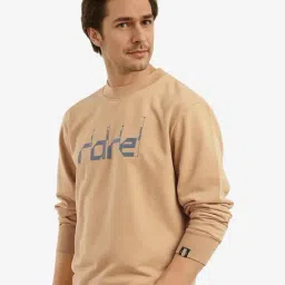 Rare Rabbit Mustard Regular Fit Graphic Sweatshirt image 4