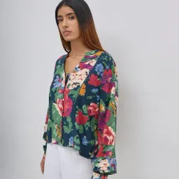 LOV by Westside Green Floral Printed Blouse-picture-45