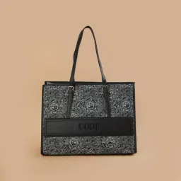 Code by Lifestyle Black Printed Shoulder Handbag-image-53