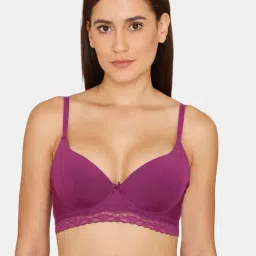 Rosaline by Zivame Purple Non Wired Padded T-Shirt Bra-picture-20