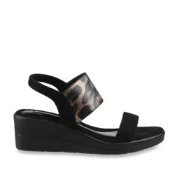 Catwalk Women's Black Sling Back Wedges-picture-34